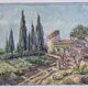 Huile sur toile signée, Mas en Provence