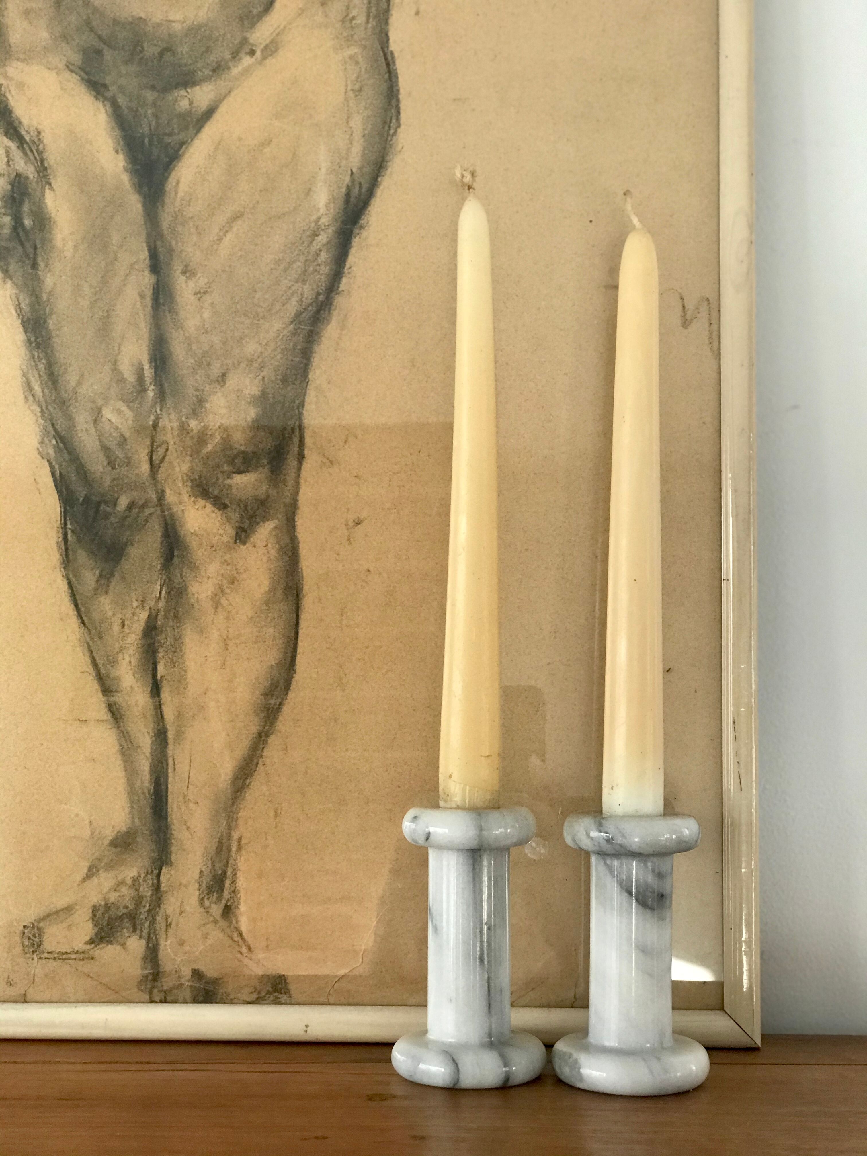 Marble candlesticks
