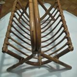 Rattan magazine holder