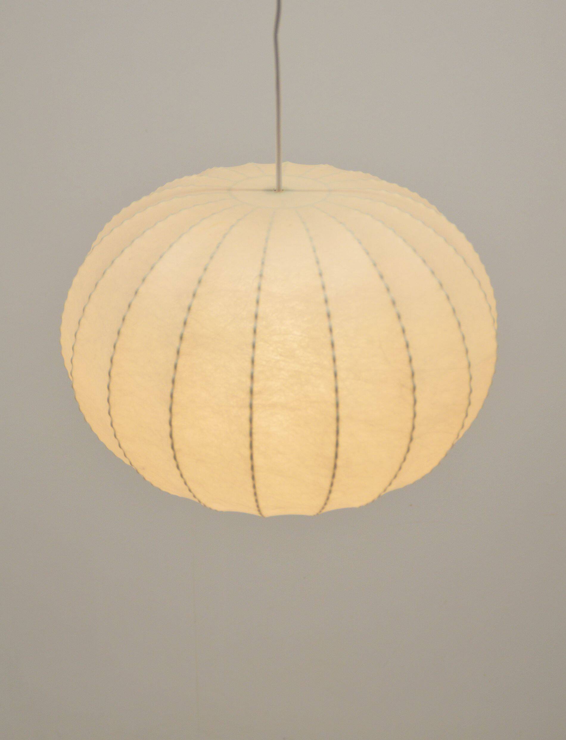 Vintage cocoon pendant lamp by Goldkant Leuchten, 1960s