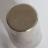 Louis XV-style old silver metal timbale, monogrammed "OA"