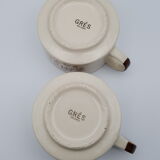 Head to head breakfast sandstone floral decoration you and me cup and saucer