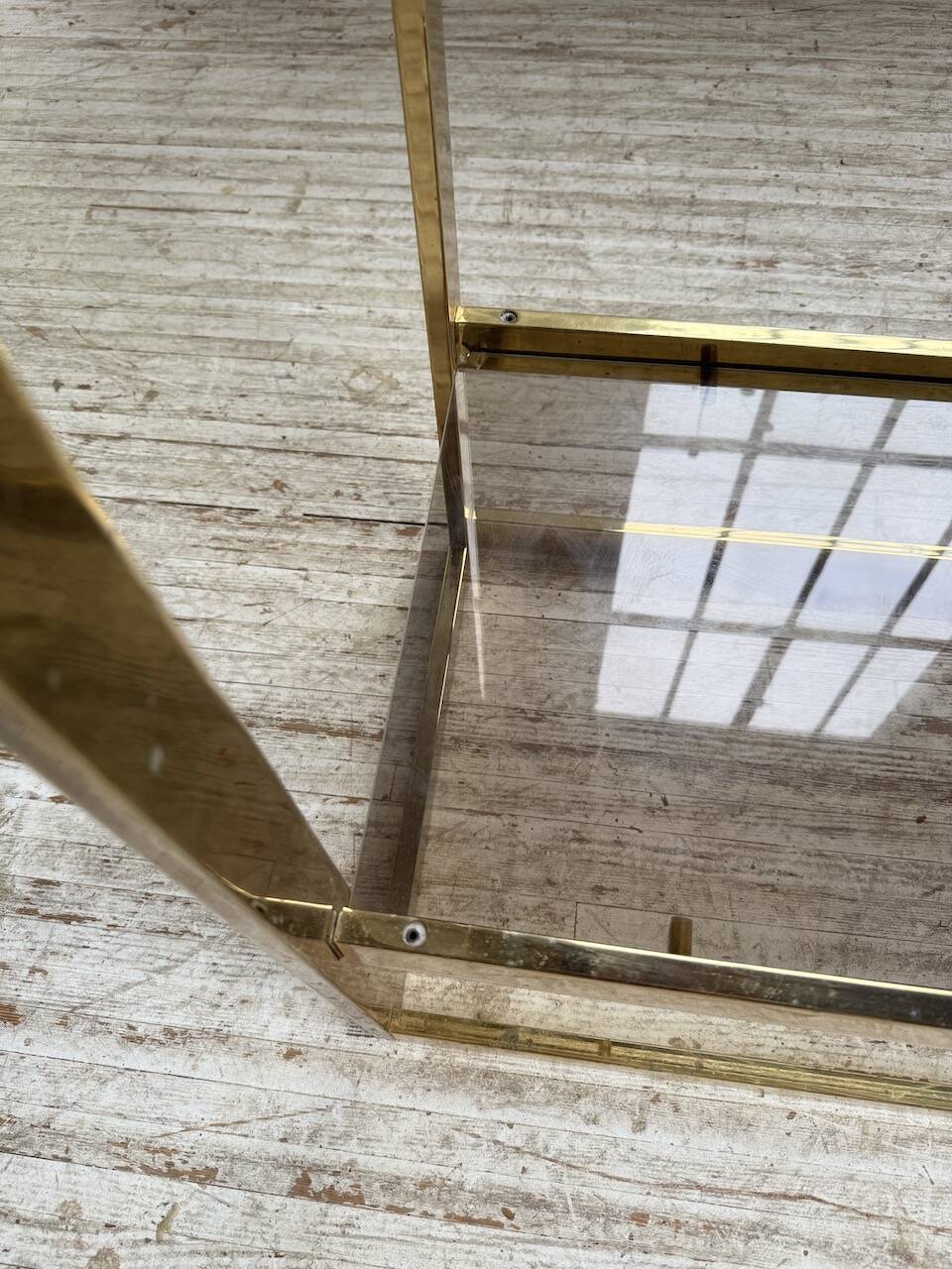 Brass shelf 1970 Belgo Chrom regency