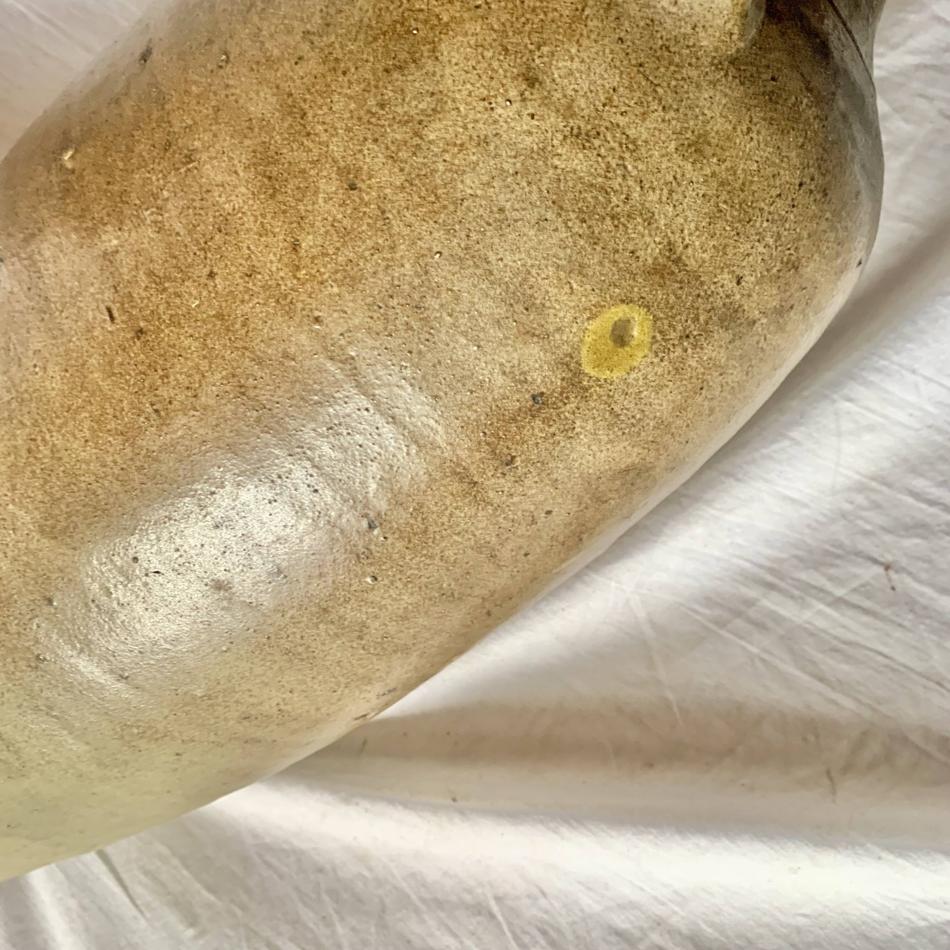 Antique glazed stoneware jar - height: 50 cm