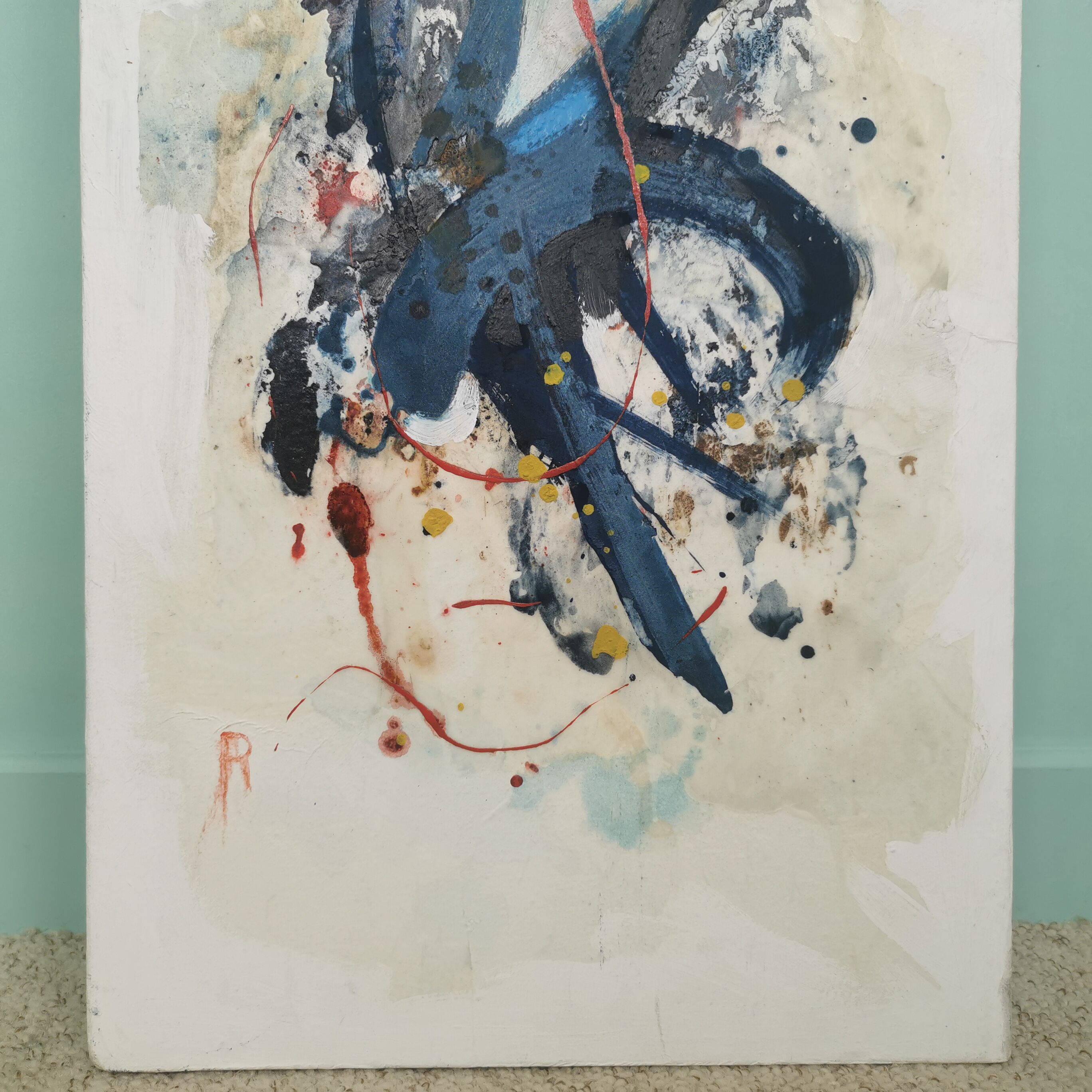 Pair of abstract paintings 60'