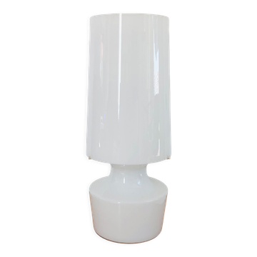 White glass living room lamp, Italy 1960s