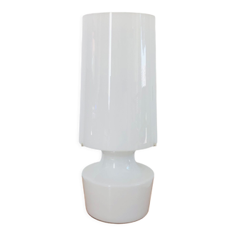 White glass living room lamp, Italy 60s