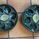 Set of 2 Saint Clément oyster plates in slip