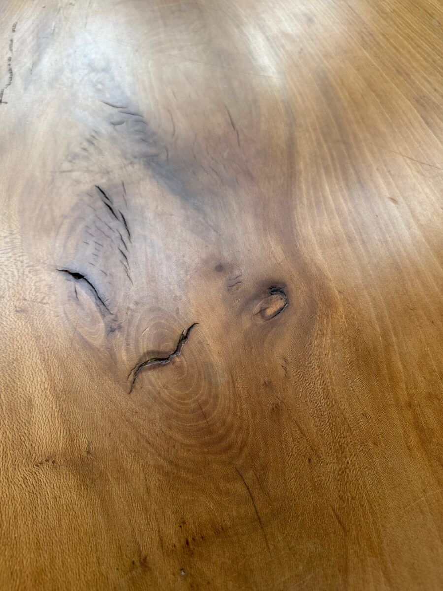 1950s mountain table in solid elm