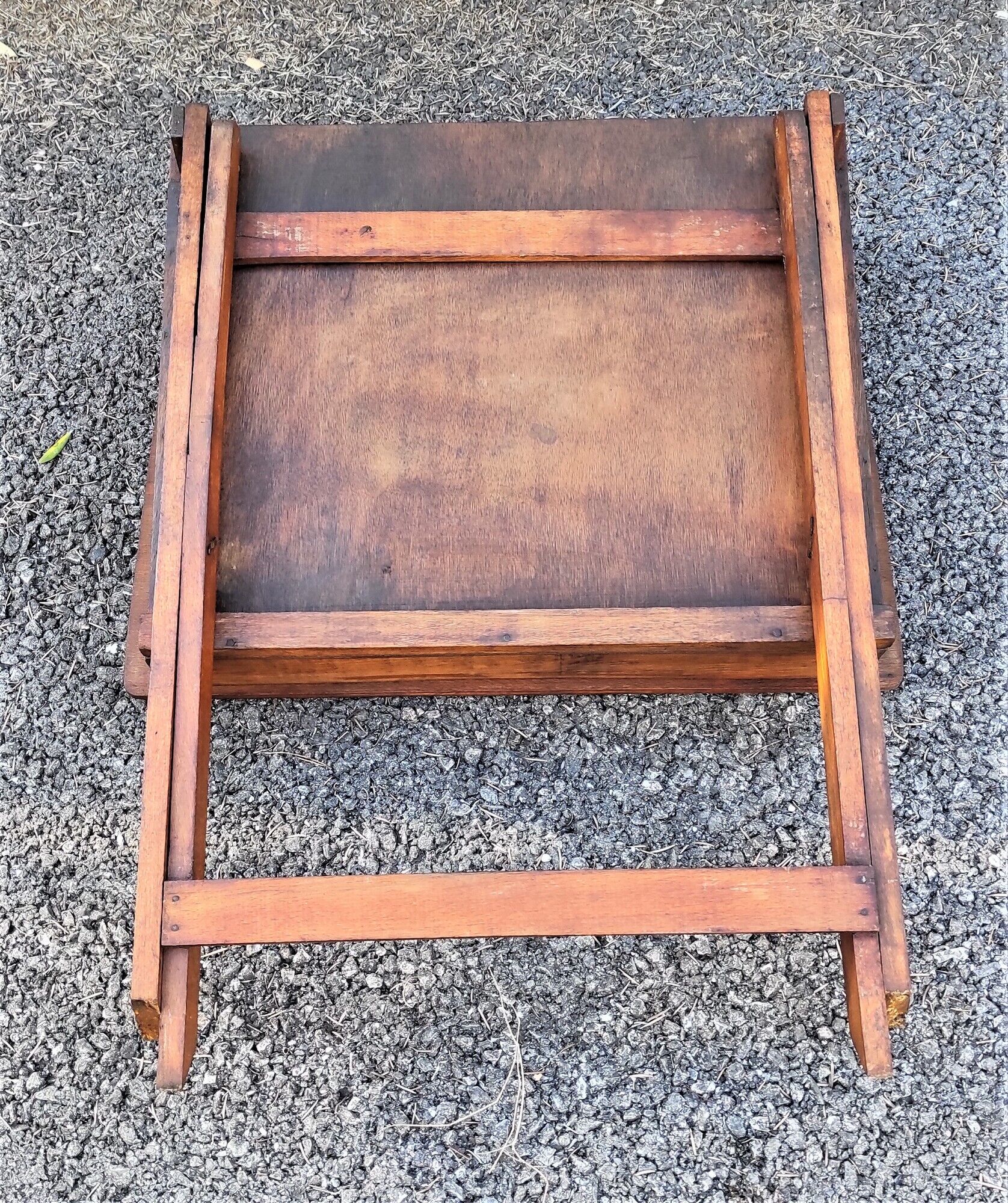 Old Desk, Foldable School Table with its porcelain inkwell