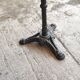 Table bistro marble top cast iron foot