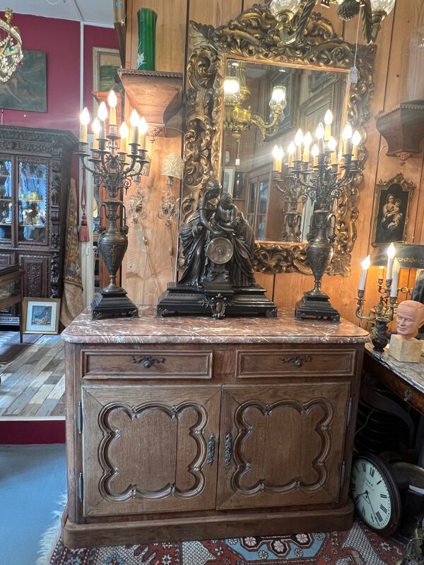 Buffet de chasse style Bressan, dessus marbre, XIXe siècle