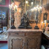 Bressan style hunting sideboard, marble top, 19th century