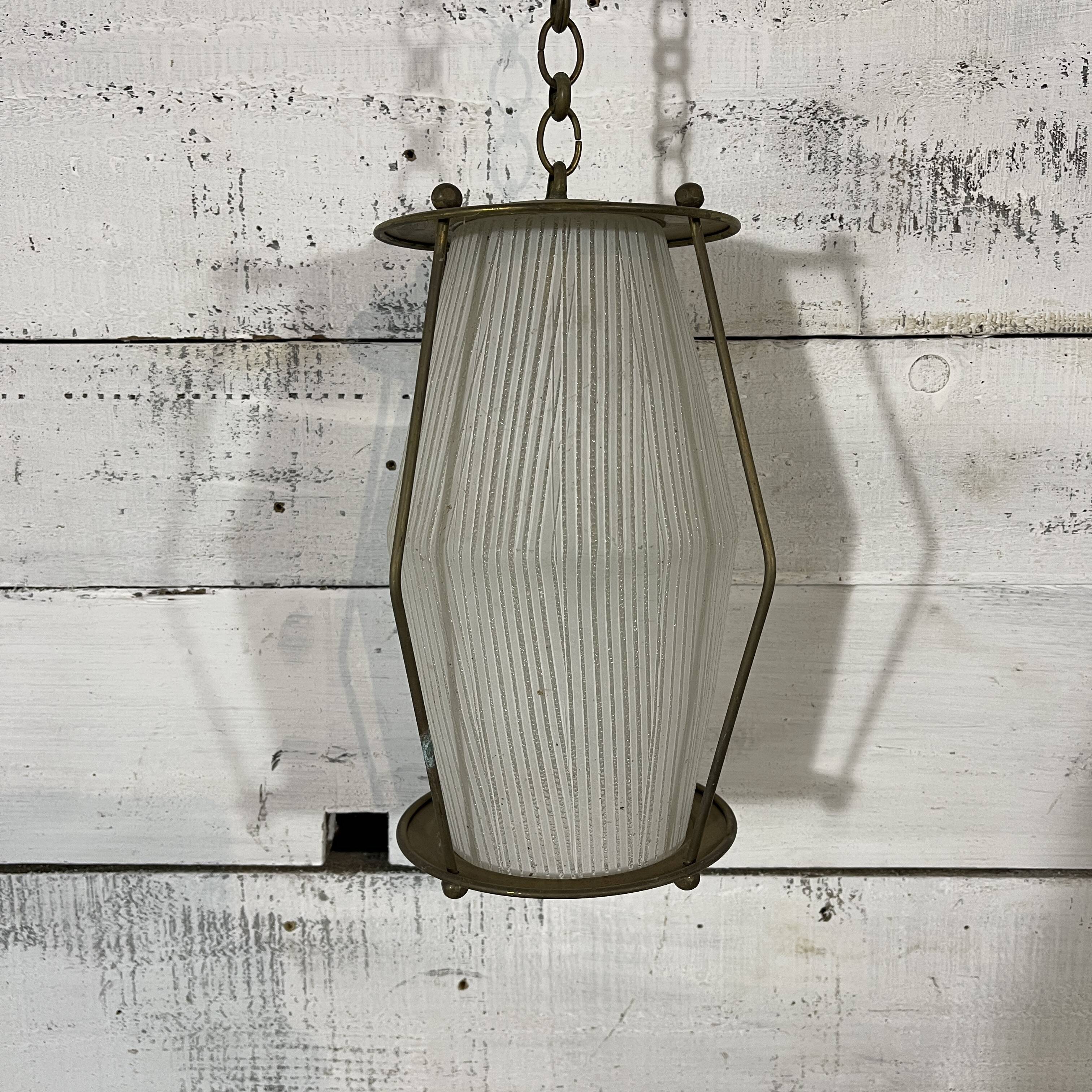 Vintage brass pendant light