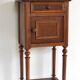 Antique bedside table in wood and marble