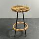 Midcentury Dutch rattan bamboo bar stools by Rohe Noordwolde, 1950s