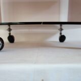 Michel Dumas 70's coffee table trolley on wheels