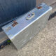 Old large vintage 50s aluminum suitcase