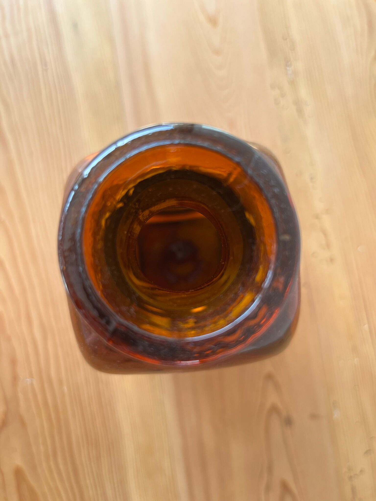 Amber Square Apothecary Bottle