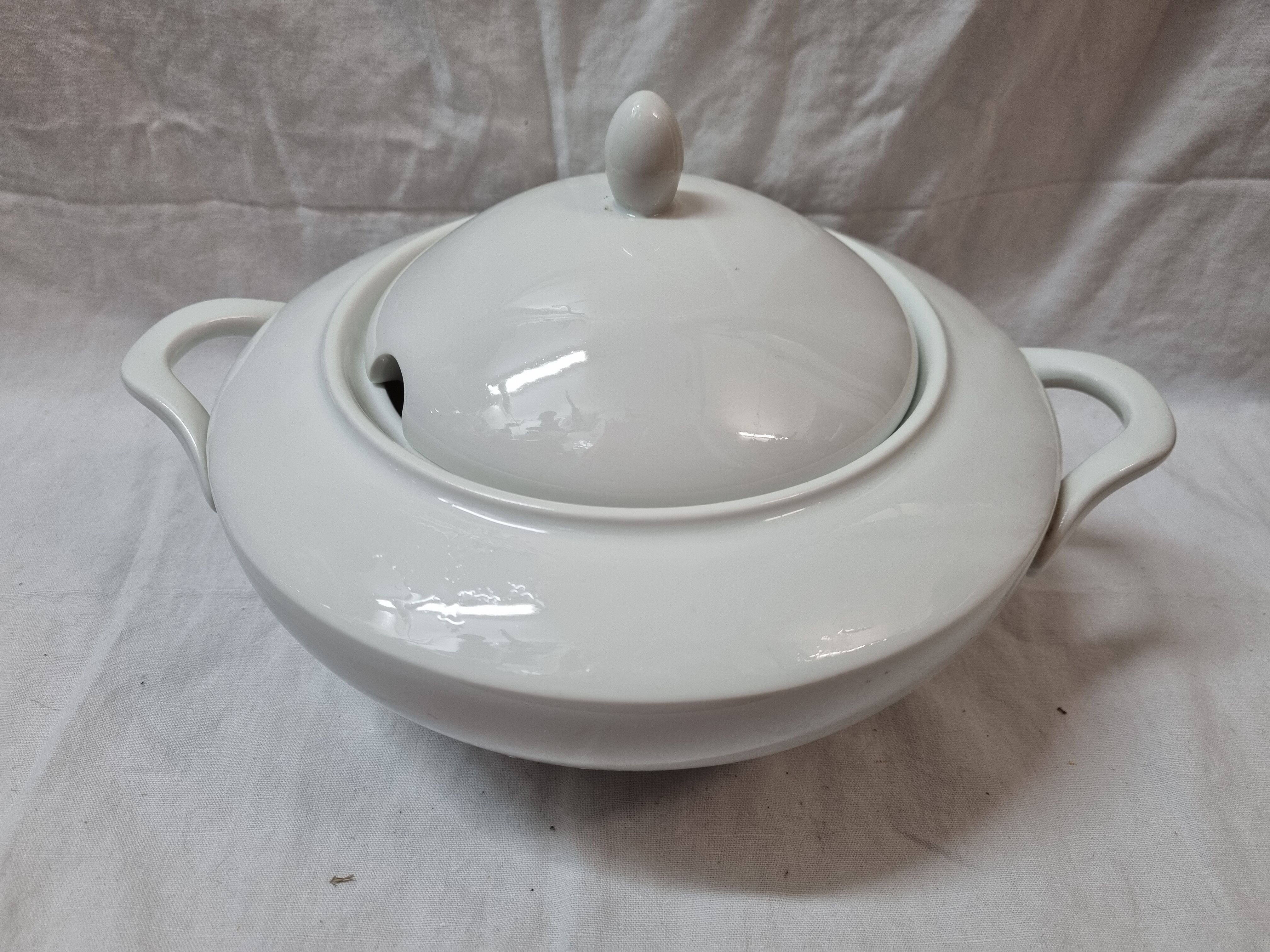 White porcelain tureen