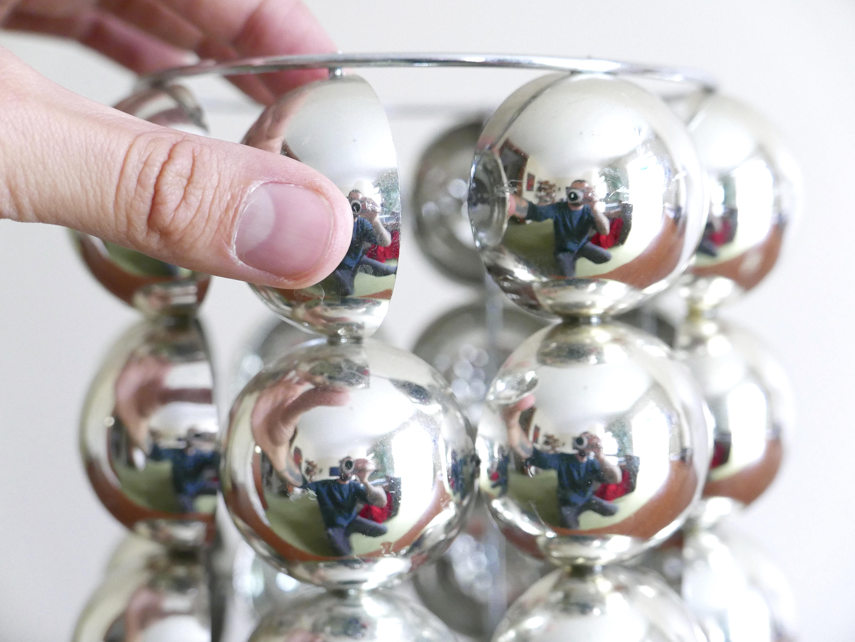 Lamp with a half revolving spheres, 70s