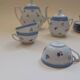 Tea set, 6 cups and 11 bowls