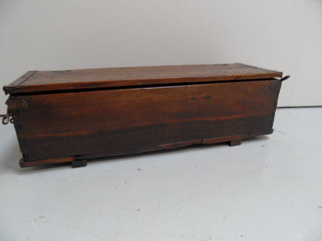 Vintage wooden military chest