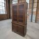 Vintage XL display cabinet in dark wood / wardrobe