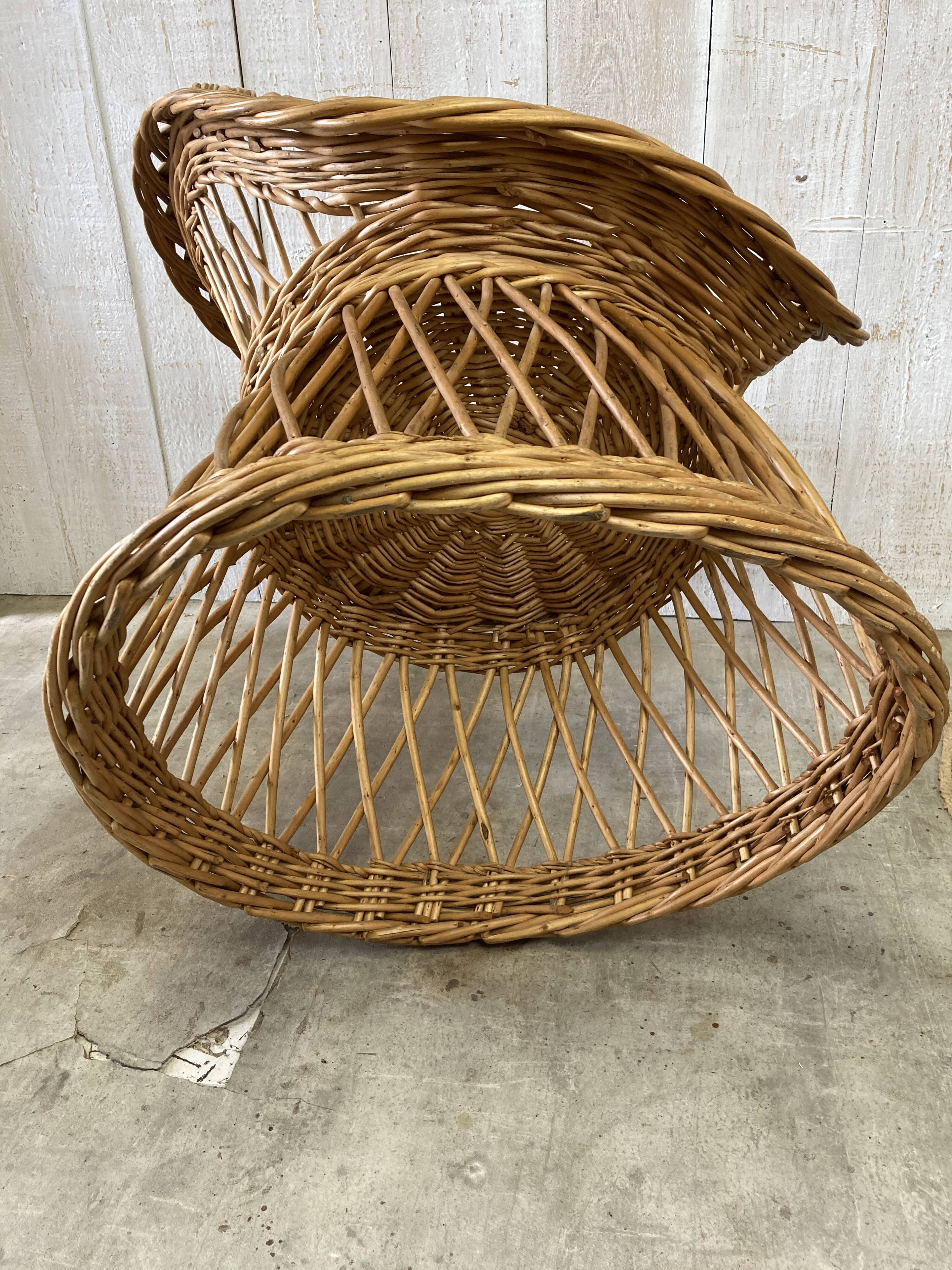 Vintage wicker armchair