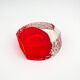 Mandruzzato Murano Vase Sommerso Red Textured Labelled 70s Design
