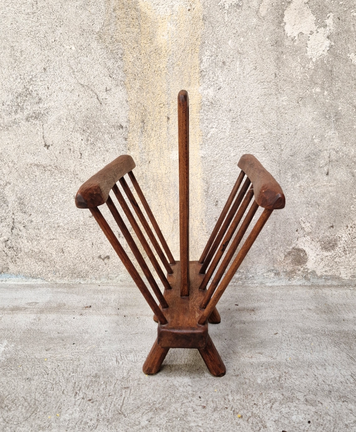 Brutalist magazine rack 1950