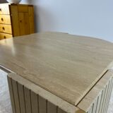 Coffee table Roche Bobois "eye" in travertine, 1970