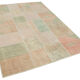 Tapis patchwork oriental contemporain fait à la main 172 cm x 242 cm beige patchwork
