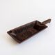Grain shovel, spice shovel in engraved wood - Folk art