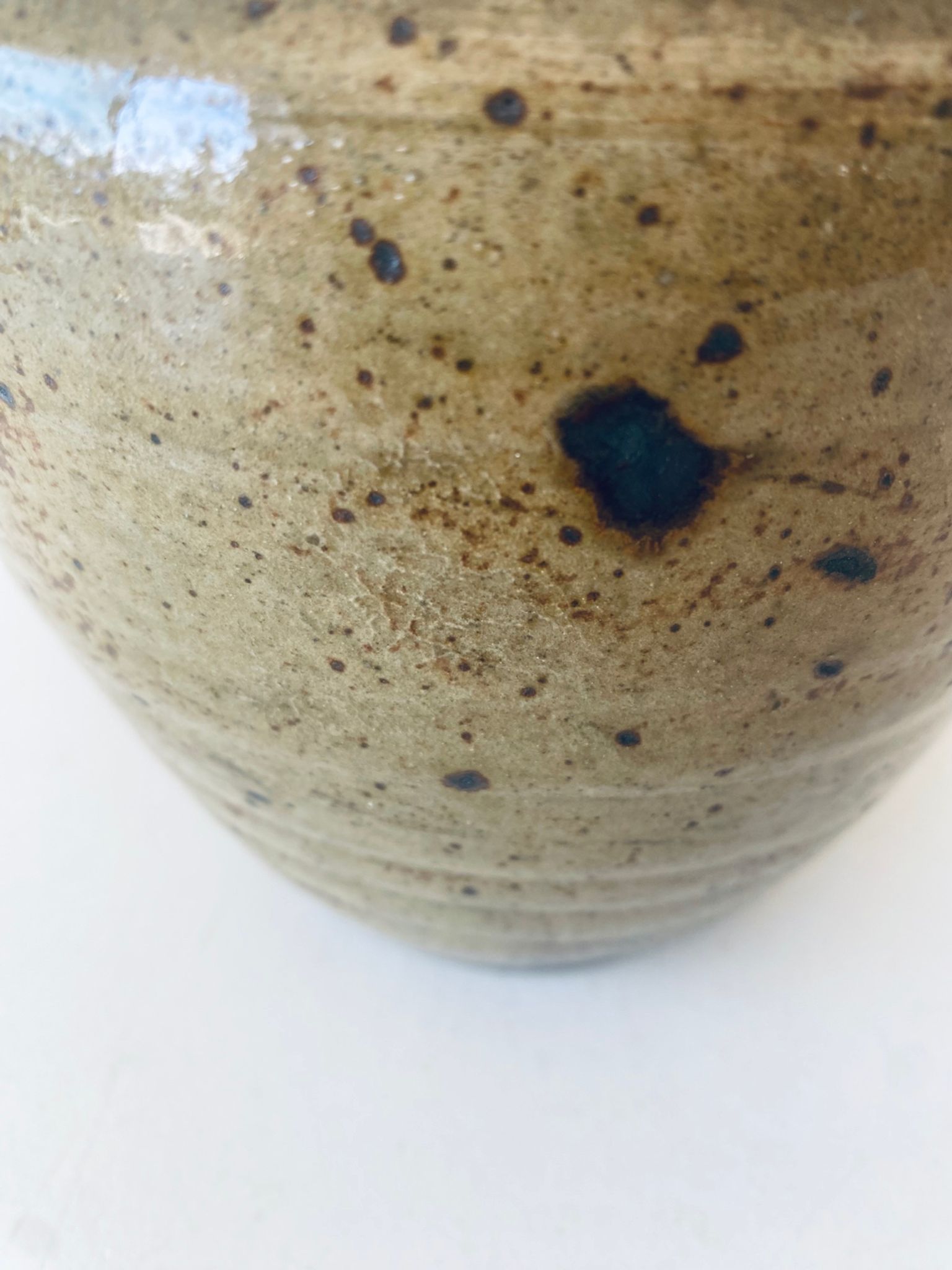 Large vintage pitcher in pyrite stoneware