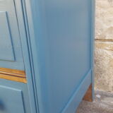 Vintage blue and wood dresser