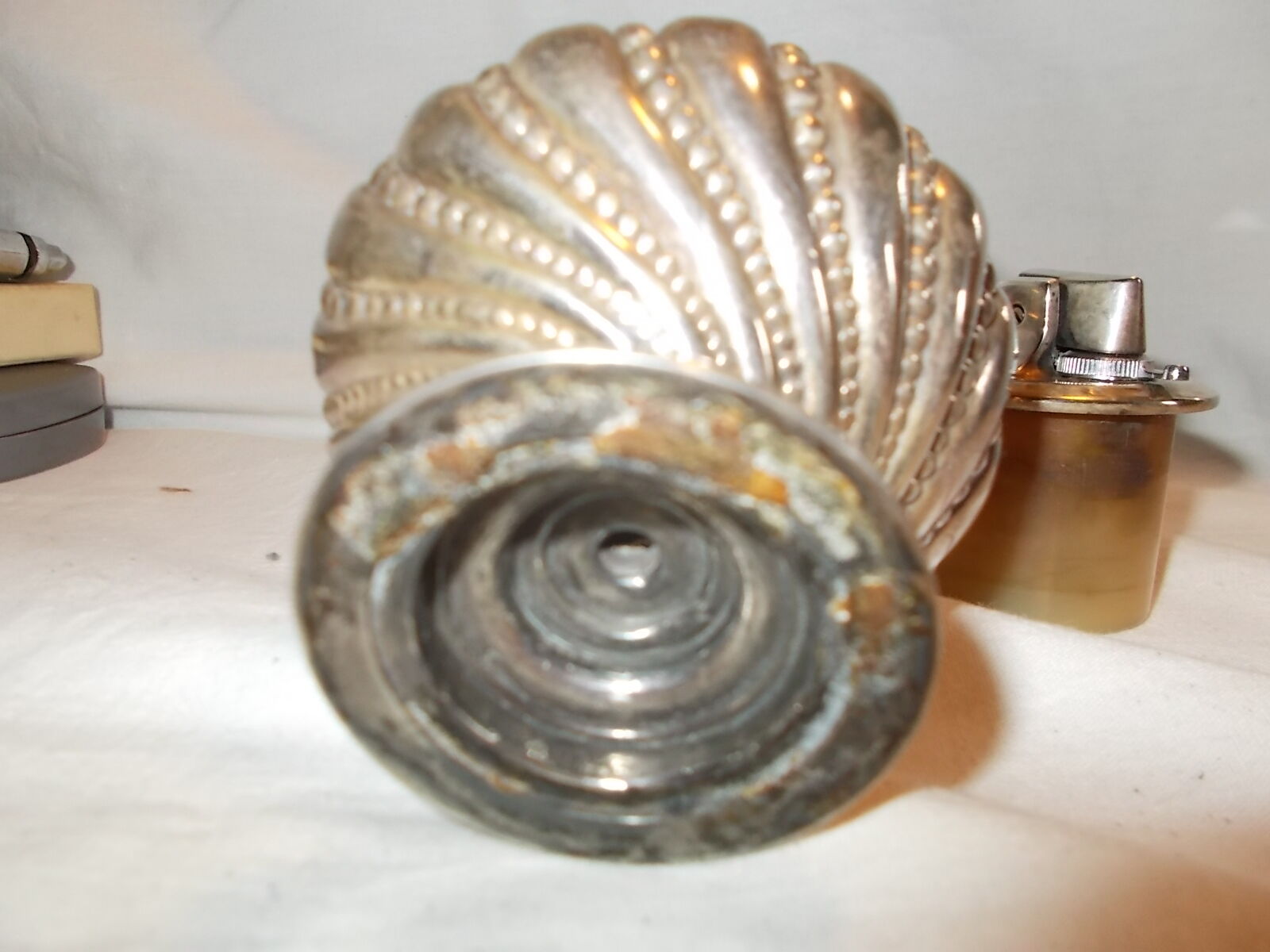 Silver-plated metal lighter