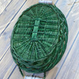 Green wicker basket