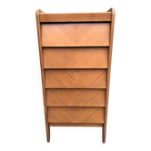 Vintage oak chest of drawers with 5 drawers.