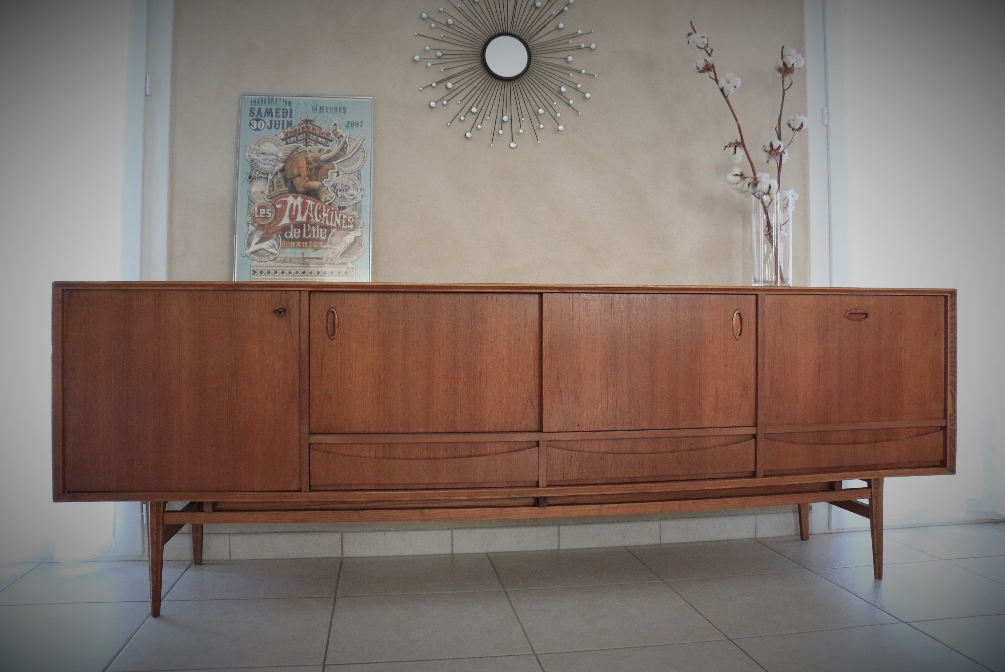 Scandinavian sideboard in vintage teak