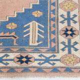 6x7 Pink & Blue Oushak Rug, 178x224Cm