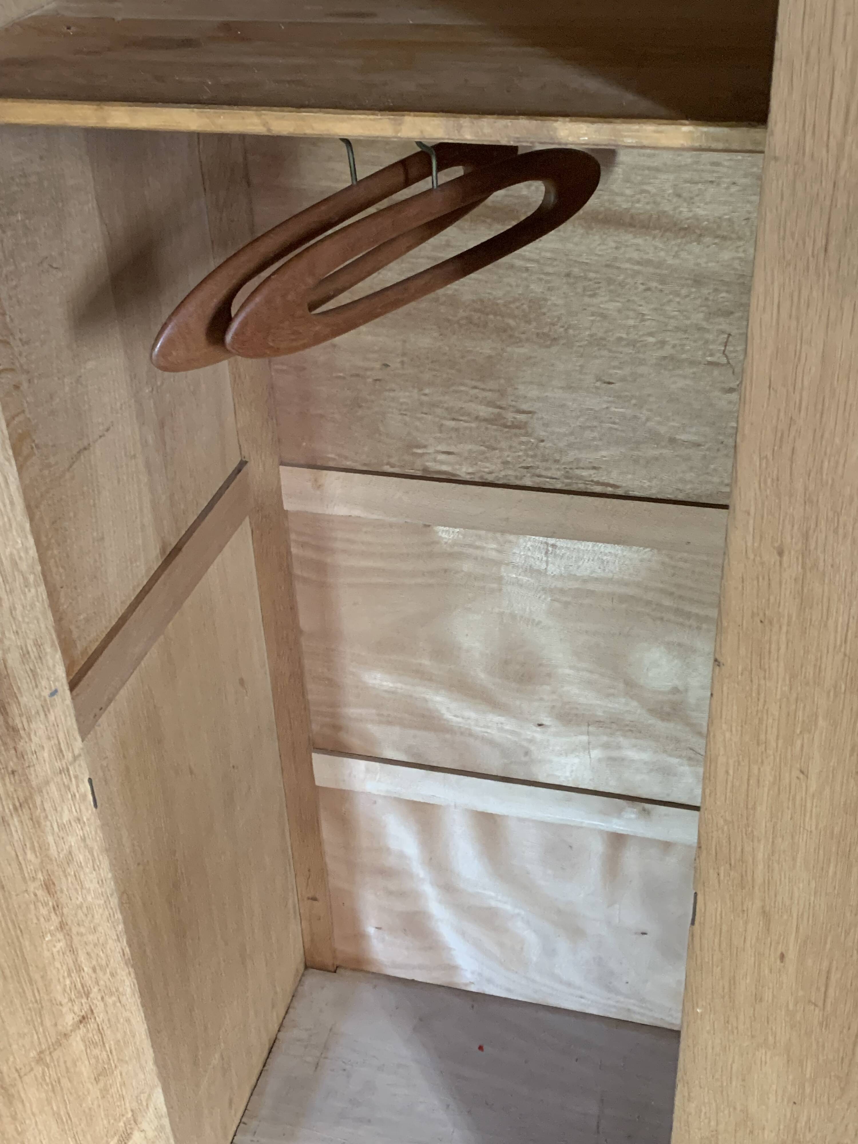 Vintage Parisian oak wardrobe