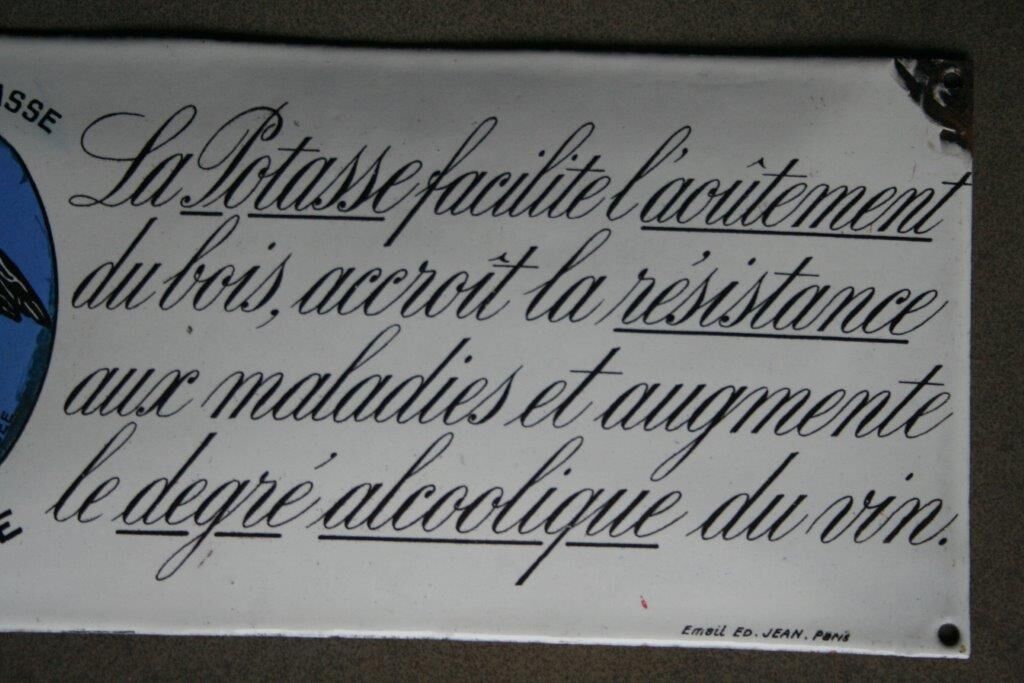 Enamelled plaque Potasse d'Alsace