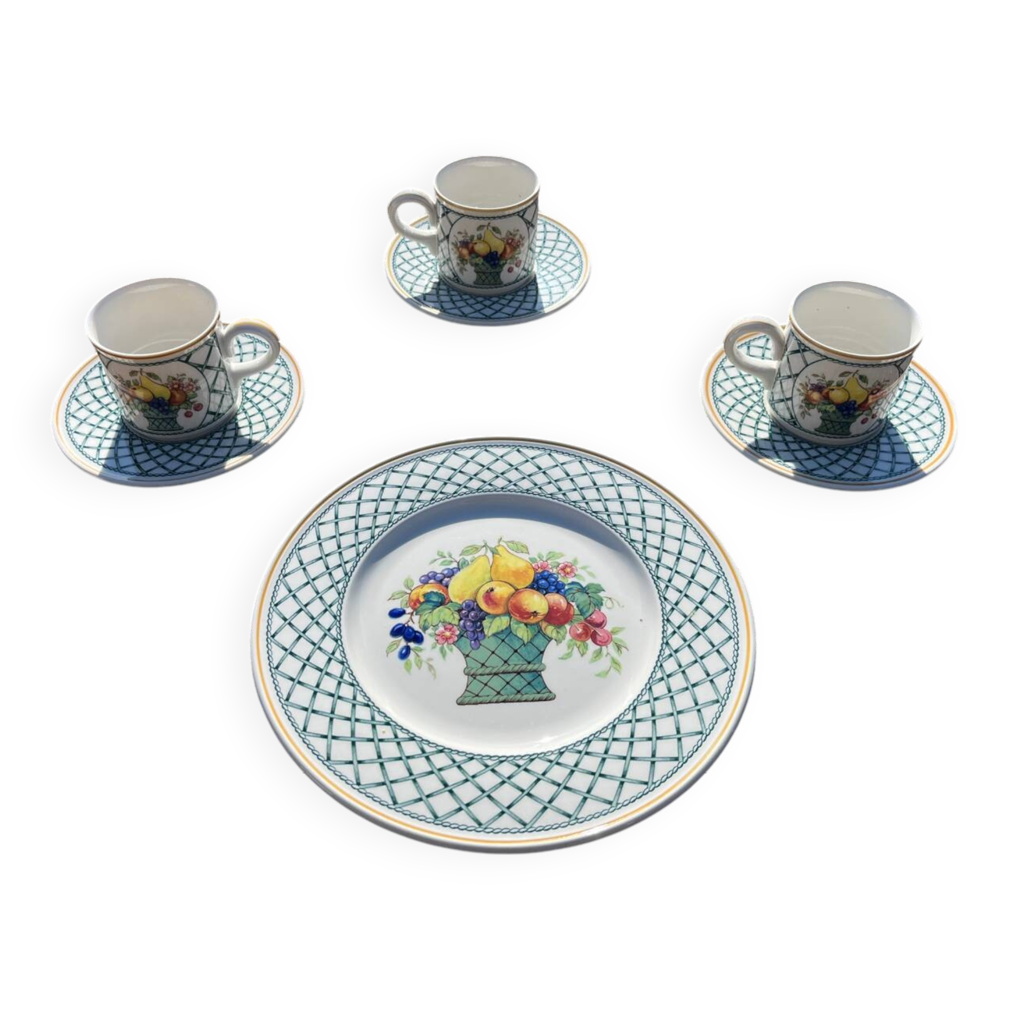 Villeroy and Boch Basket coffee cup set