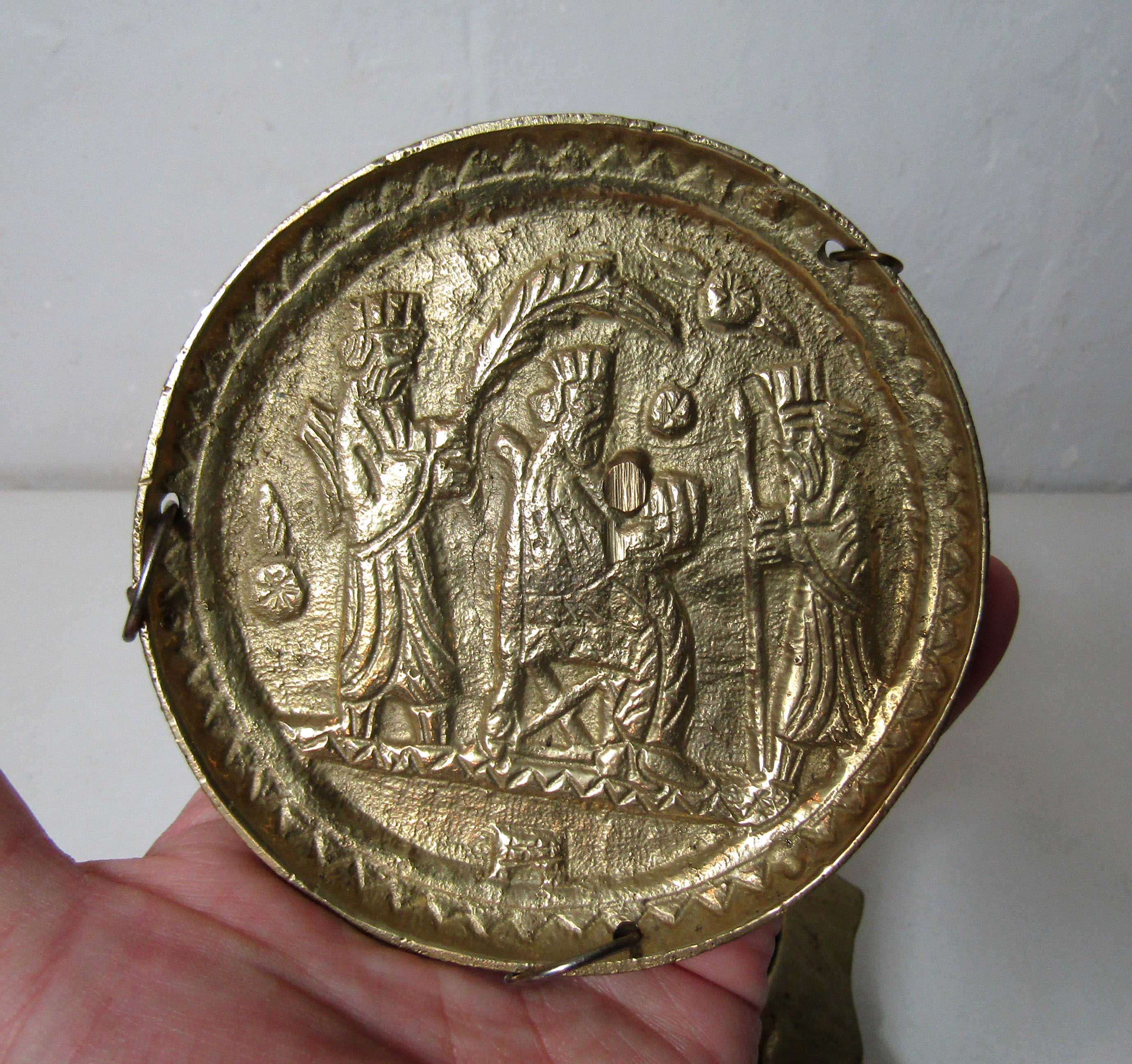 Vintage brass apothecary scale