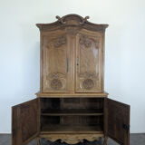 Cauchois sideboard in apple wood with hollow carvings