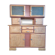 Mado two-body vintage kitchen buffet from the 1950s – cathedral glass