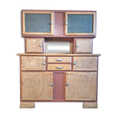 Buffet de cuisine mado deux corps vintage années 1950 – verre cathédrale