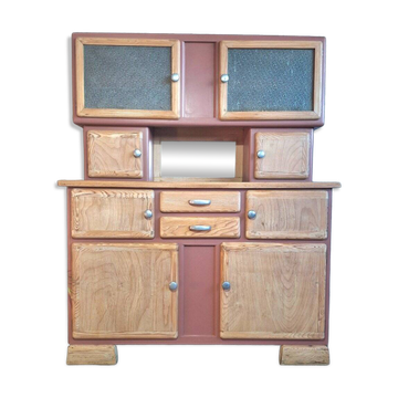 Mado two-body kitchen buffet vintage 1950s – cathedral glass