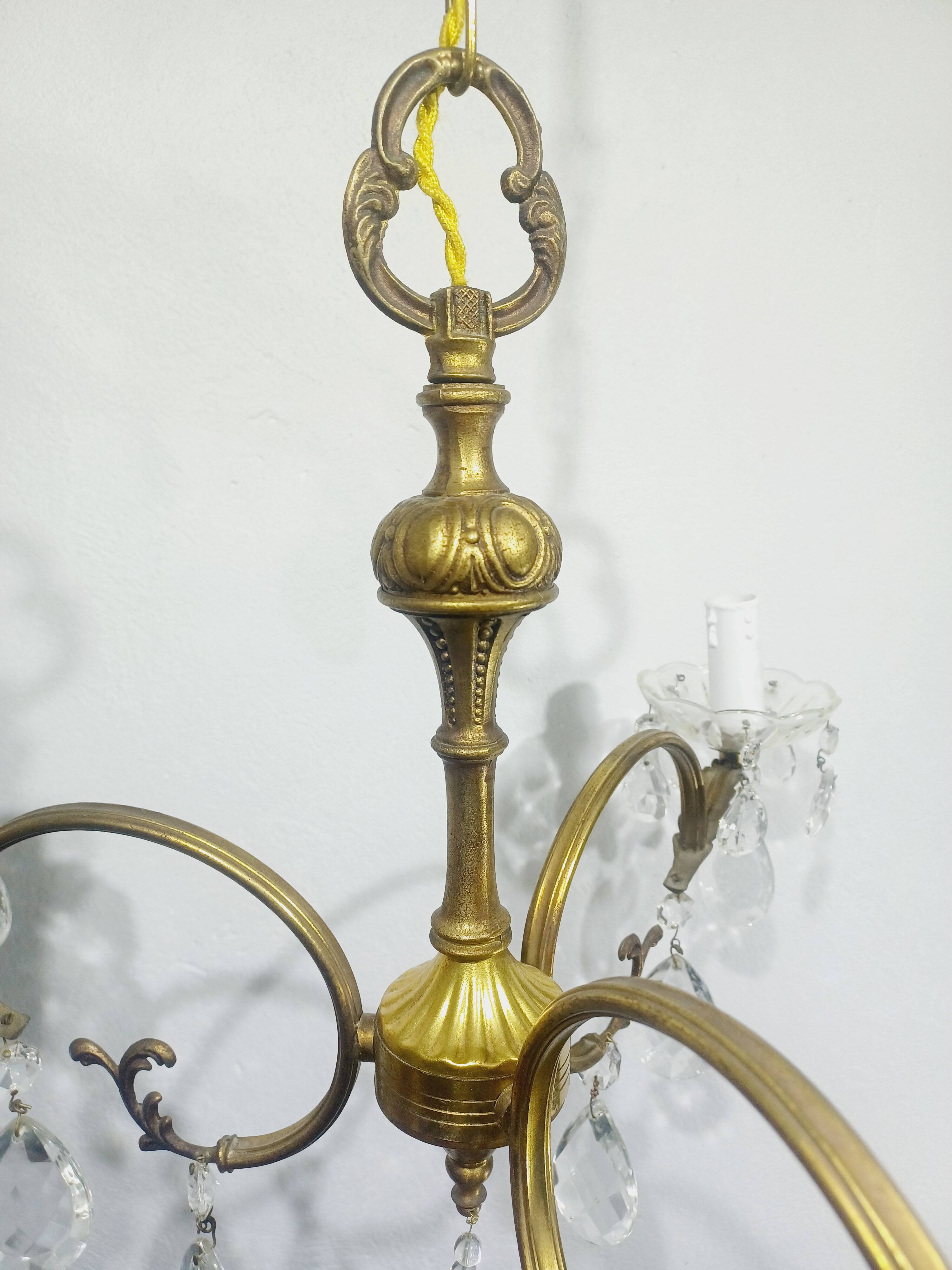 3-light bronze chandelier